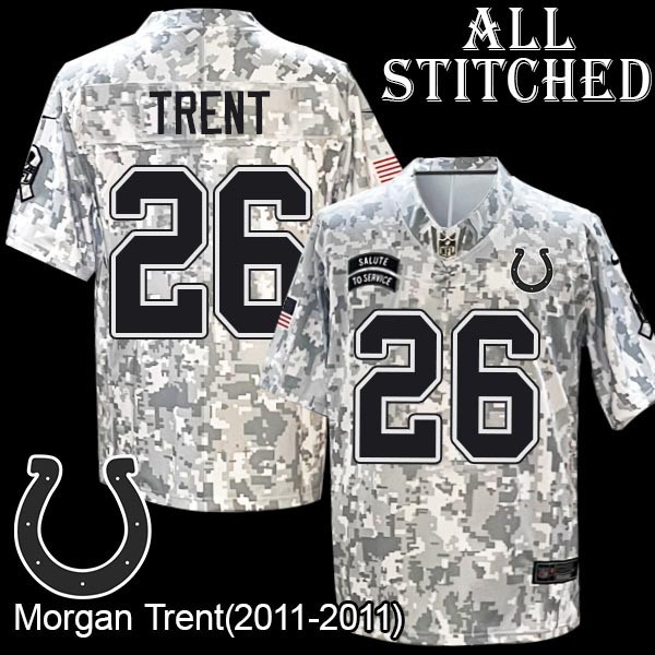 Camo Embroidered Morgan Trent Indianapolis Colts #26 Stitched Jersey