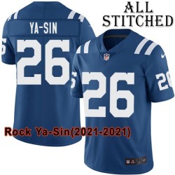 Blue Home Embroidered Rock Ya-Sin Indianapolis Colts #26 Stitched Jersey