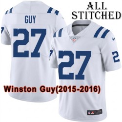 White Embroidered Winston Guy Indianapolis Colts #27 Stitched Jersey