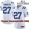 White Embroidered Thomas Randolph Indianapolis Colts #27 Stitched Jersey