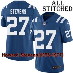 Blue Home Embroidered Howard Stevens Indianapolis Colts #27 Stitched Jersey
