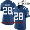 Blue Home Embroidered Idrees Bashir Indianapolis Colts #28 Stitched Jersey
