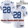 White Embroidered Idrees Bashir Indianapolis Colts #28 Stitched Jersey