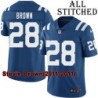 Blue Home Embroidered Stevie Brown Indianapolis Colts #28 Stitched Jersey
