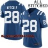 Blue Home Embroidered Bo Metcalf Indianapolis Colts #28 Stitched Jersey