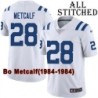 White Embroidered Bo Metcalf Indianapolis Colts #28 Stitched Jersey