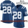Blue Home Embroidered Howard Satterwhite Indianapolis Colts #28 Stitched Jersey