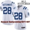 White Embroidered Howard Satterwhite Indianapolis Colts #28 Stitched Jersey
