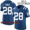 Blue Home Embroidered Ed Toner Indianapolis Colts #28 Stitched Jersey