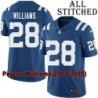 Blue Home Embroidered Payton Williams Indianapolis Colts #28 Stitched Jersey