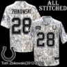 Camo Embroidered Tom Zbikowski Indianapolis Colts #28 Stitched Jersey