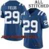 Blue Home Embroidered Jitter Fields Indianapolis Colts #29 Stitched Jersey