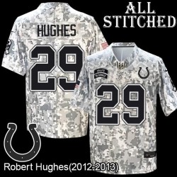 Camo Embroidered Robert Hughes Indianapolis Colts #29 Stitched Jersey