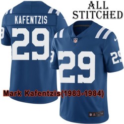 Blue Home Embroidered Mark Kafentzis Indianapolis Colts #29 Stitched Jersey