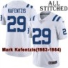 White Embroidered Mark Kafentzis Indianapolis Colts #29 Stitched Jersey
