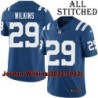Blue Home Embroidered Jordan Wilkins Indianapolis Colts #29 Stitched Jersey