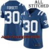 Blue Home Embroidered Justin Forsett Indianapolis Colts #30 Stitched Jersey