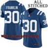 Blue Home Embroidered Willie Franklin Indianapolis Colts #30 Stitched Jersey