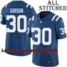 Blue Home Embroidered Lennox Gordon Indianapolis Colts #30 Stitched Jersey