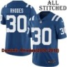 Blue Home Embroidered Dominic Rhodes Indianapolis Colts #30 Stitched Jersey