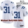 White Embroidered Michael Ball Indianapolis Colts #31 Stitched Jersey