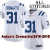 White Embroidered Antonio Cromartie Indianapolis Colts #31 Stitched Jersey