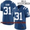 Blue Home Embroidered Perry Lee Dunn Indianapolis Colts #31 Stitched Jersey