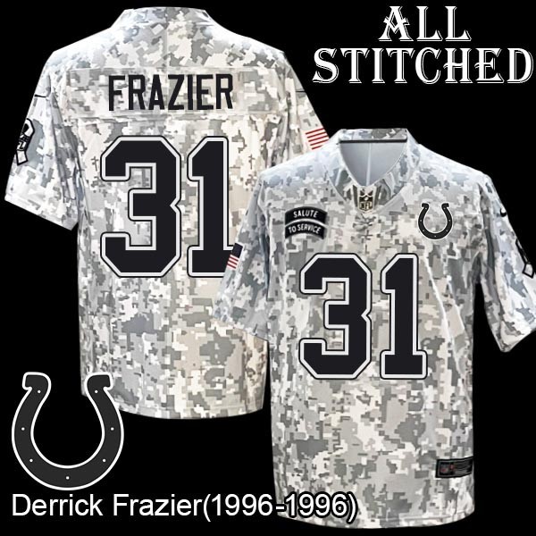Camo Embroidered Derrick Frazier Indianapolis Colts #31 Stitched Jersey