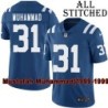 Blue Home Embroidered Mustafah Muhammad Indianapolis Colts #31 Stitched Jersey