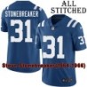 Blue Home Embroidered Steve Stonebreaker Indianapolis Colts #31 Stitched Jersey