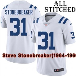 White Embroidered Steve Stonebreaker Indianapolis Colts #31 Stitched Jersey