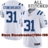 White Embroidered Steve Stonebreaker Indianapolis Colts #31 Stitched Jersey