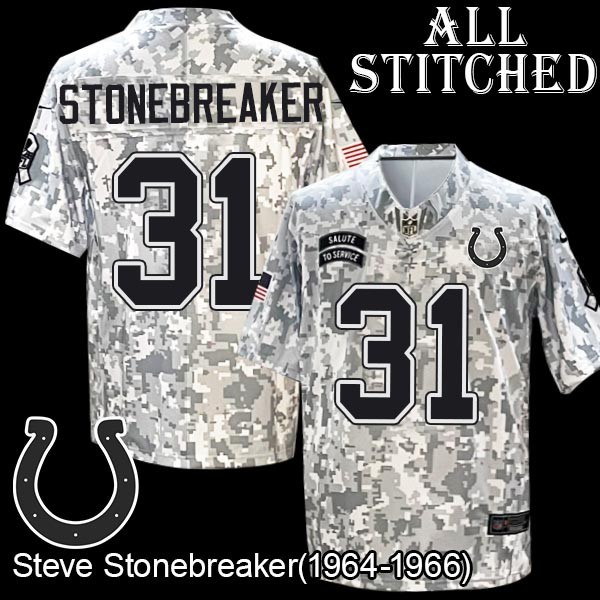 Camo Embroidered Steve Stonebreaker Indianapolis Colts #31 Stitched Jersey