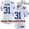 White Embroidered Quincy Wilson Indianapolis Colts #31 Stitched Jersey