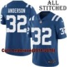 Blue Home Embroidered Colt Anderson Indianapolis Colts #32 Stitched Jersey
