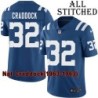 Blue Home Embroidered Nat Craddock Indianapolis Colts #32 Stitched Jersey