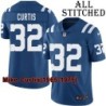 Blue Home Embroidered Mike Curtis Indianapolis Colts #32 Stitched Jersey