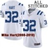 White Embroidered Mike Hart Indianapolis Colts #32 Stitched Jersey