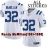 White Embroidered Randy McMillan Indianapolis Colts #32 Stitched Jersey