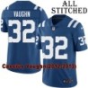 Blue Home Embroidered Cassius Vaughn Indianapolis Colts #32 Stitched Jersey