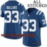 Blue Home Embroidered Vick Ballard Indianapolis Colts #33 Stitched Jersey