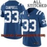 Blue Home Embroidered Ibraheim Campbell Indianapolis Colts #33 Stitched Jersey
