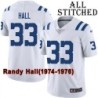 White Embroidered Randy Hall Indianapolis Colts #33 Stitched Jersey