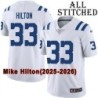 White Embroidered Mike Hilton Indianapolis Colts #33 Stitched Jersey