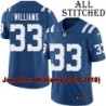 Blue Home Embroidered Jonathan Williams Indianapolis Colts #33 Stitched Jersey