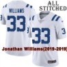 White Embroidered Jonathan Williams Indianapolis Colts #33 Stitched Jersey