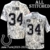Camo Embroidered Jake Funk Indianapolis Colts #34 Stitched Jersey
