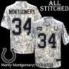 Camo Embroidered Monty Montgomery Indianapolis Colts #34 Stitched Jersey