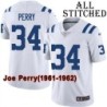 White Embroidered Joe Perry Indianapolis Colts #34 Stitched Jersey