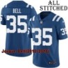 Blue Home Embroidered Joique Bell Indianapolis Colts #35 Stitched Jersey